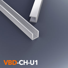 VBD-CH-U1 3/8inch Aluminum U Channel 2Meters(78.7in) and 2.5Meters(98.4in) and 3Meters(118inch), Veroboard