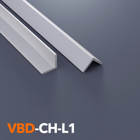 VBD-CH-L1 1/2inch L Aluminum Channel 2Meters(78.7in) and 2.5Meters(98.4in) and 3Meters(118inch), Veroboard