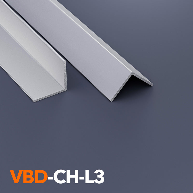 VBD-CH-L3 1inch L Aluminum Channel 2Meters(78.7in) and 2.5Meters(98.4in) and 3Meters(118inch), Veroboard