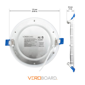 6 inch Round Downlight LED Panel LED-6-S12W-5CCTWH, Veroboard