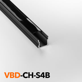 VBD-CH-S4B Black Linear Aluminum Channel 2.4Meters(94.4in) and 3Meters(118in), Veroboard