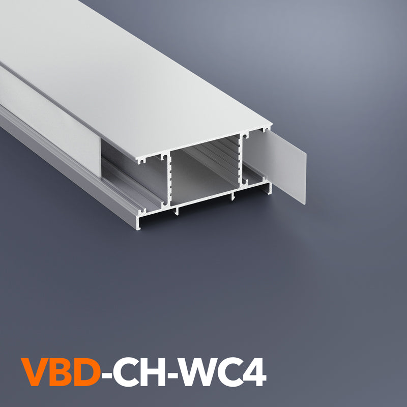 VBD-CH-WC4 Up-Down Linear Wall Mount Aluminum Channel 2Meters(78.7in), Veroboard