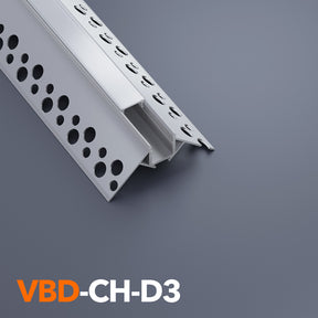 VBD-CH-D3 Wall/Ceiling Corner(Outside) Aluminum Channel 2.4Meters(94.4in) and 3Meters(118in), Veroboard