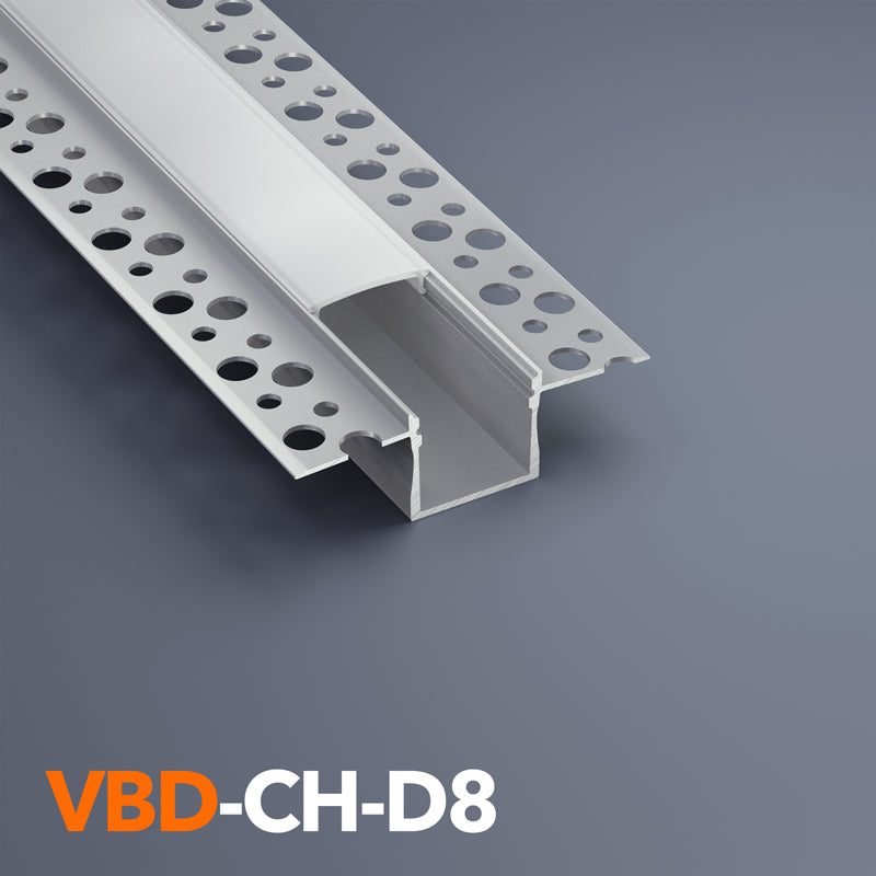 VBD-CH-D8 Drywall(Plaster-In) Aluminum Channel 2.4Meters(94.4in) and 3Meters(118in), Veroboard
