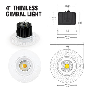 4 Inch Trimless Downlight LED-4-S15W-L5CCTWH-T, Veroboard