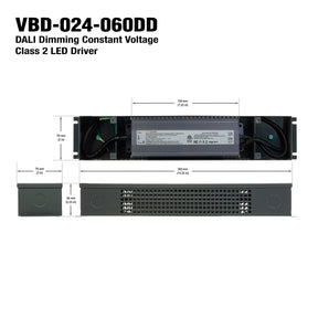 VBD-024-060DD Dali Dimmable Constant Voltage LED Driver, Veroboard