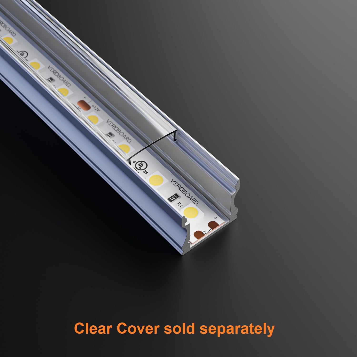 Low Profile Black Aluminum Linear LED Light for under cabinet 12V - S5