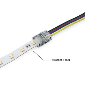 VBD-CON-12MM-WRGBWW LED Strip to Wire Connector, Veroboard 