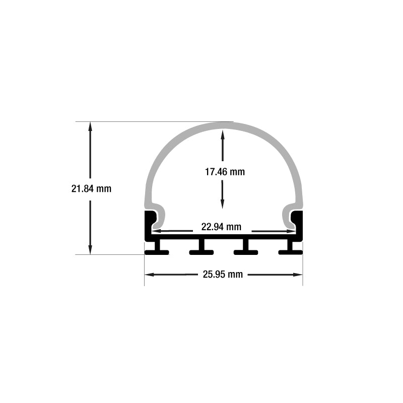 VBD-CH-R2B Linear Aluminum Channel 2.4Meters(94.4in) and 3Meters(118in), Veroboard