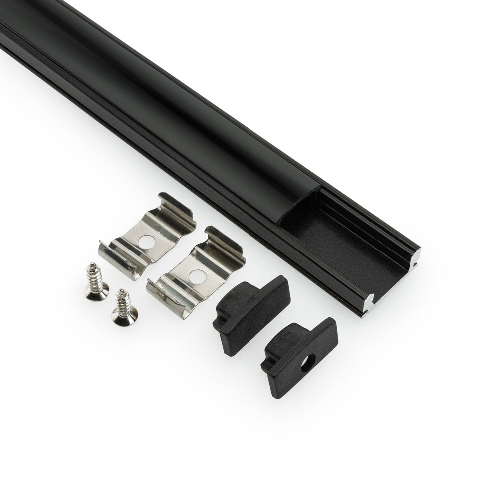 VBD-CH-S55B Black Linear Aluminum Channel 2.4Meters(94.4in) and 3Meters(118in), Veroboard