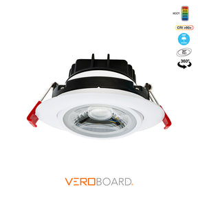 AD-LED-4-S12W-1224V-5CCTWH-EY, 4 inch Gimbal Adjustable Downlight Canless LED