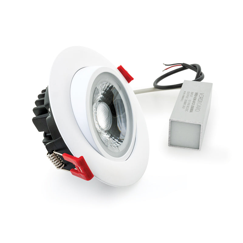 AD-LED-4-S12W-1224V-5CCTWH-EY, 4 inch Gimbal Adjustable Downlight Canless LED