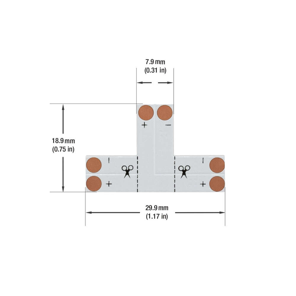 VBD-FPC8-T2A PCB Type Single Color 3 Way Connector(8mm) (Pack of 3), Veroboard 