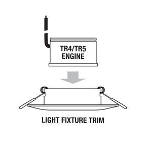 VBD-MTR-4C Low Voltage IC Rated Recessed Light Trim, Veroboard 