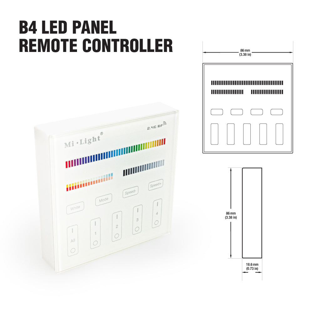 VBD-MI-B4 Smart Touch Panel Remote Controller RGBW+CCT, Veroboard