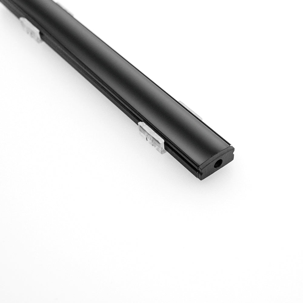 VBD-CH-S5B Black Low Profile Linear Aluminum Channel 2.4Meters(94.4in) and 3Meters(118in), Veroboard