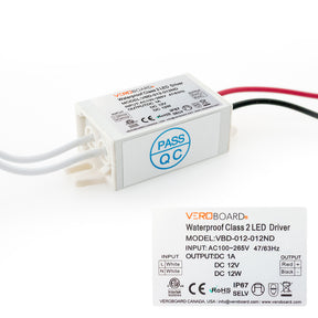 12V 12W Non-Dimmable Mini LED Driver VBD-012-012ND