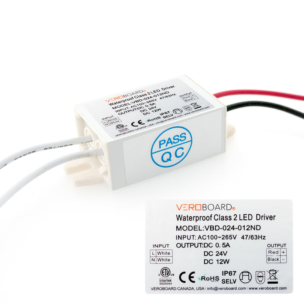 24V 12W Non-Dimmable Mini LED Driver VBD-024-012ND