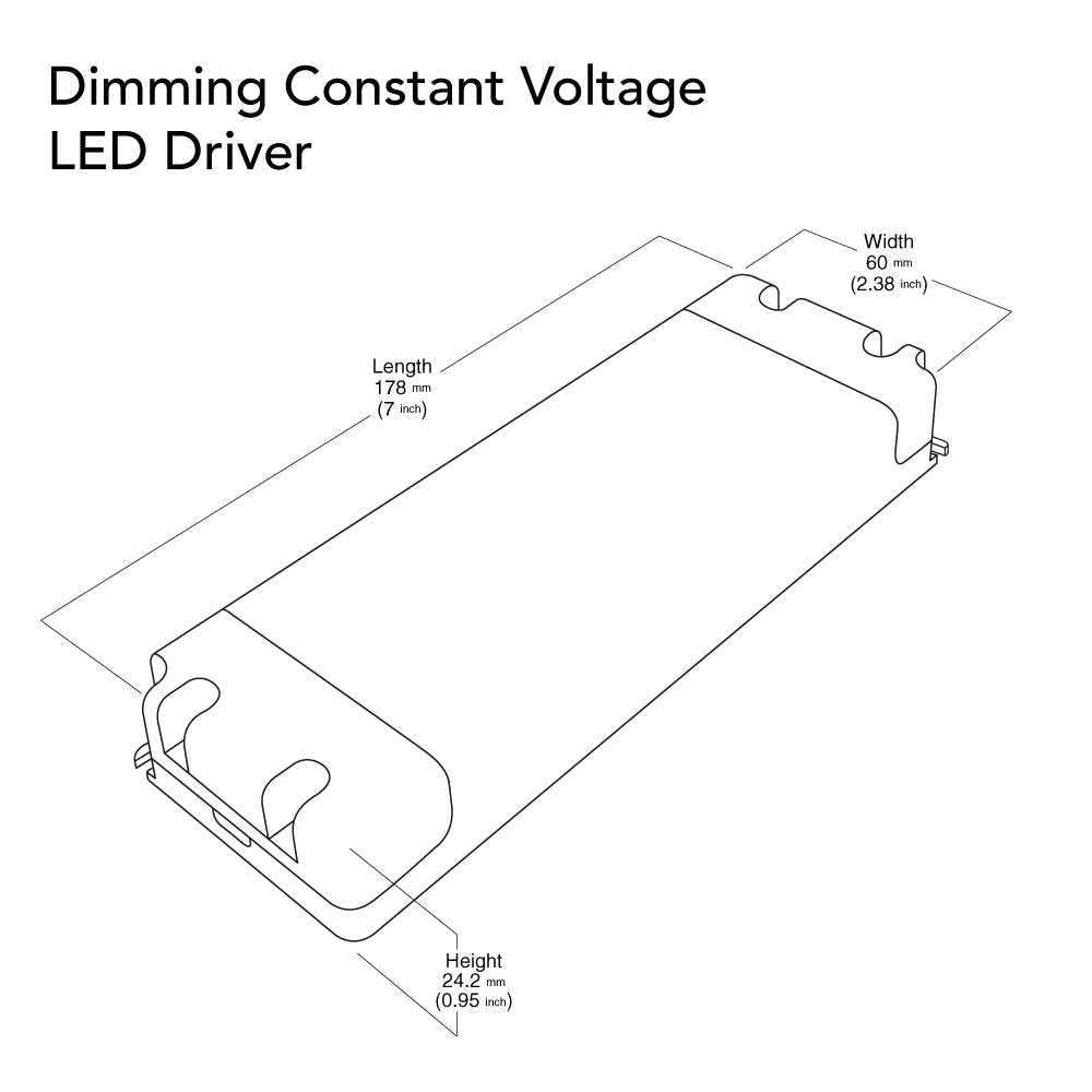 24V 48W Triac Dimmable LED Driver VBD-024-048DM, Veroboard