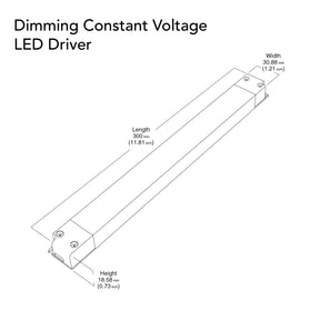 12V 60W Slim Triac Dimmable LED Driver VBD-012-060VTSP, Veroboard