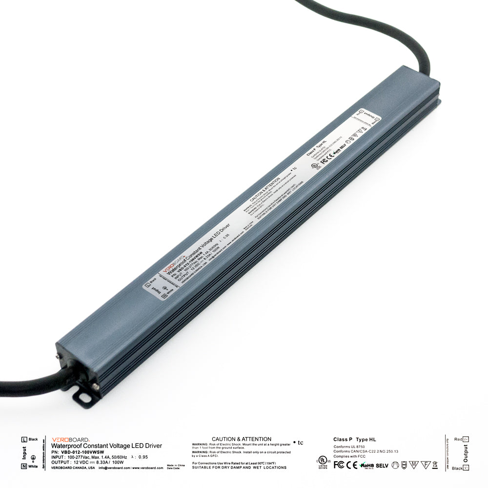 12V 100W Non-Dimmable LED Driver VBD-012-100VWSW, Veroboard